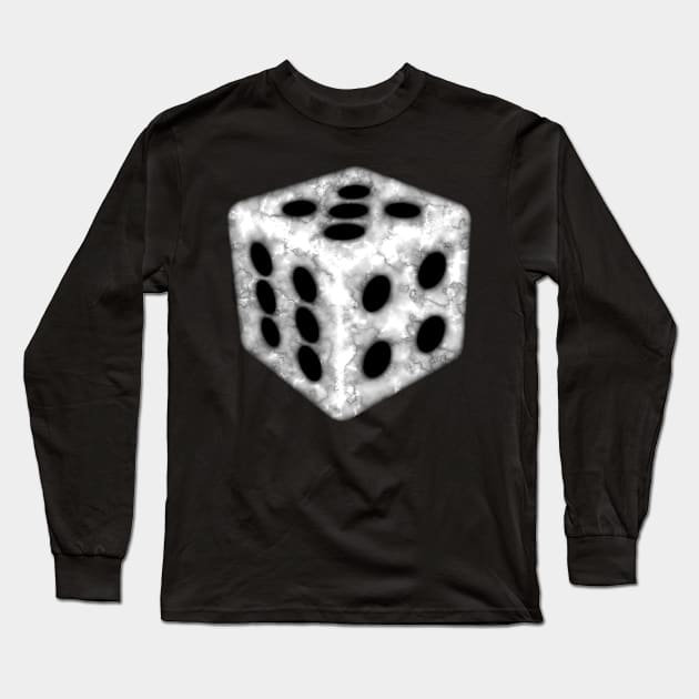 Marble Die (Dice) for Epic Gamers Long Sleeve T-Shirt by SolarCross